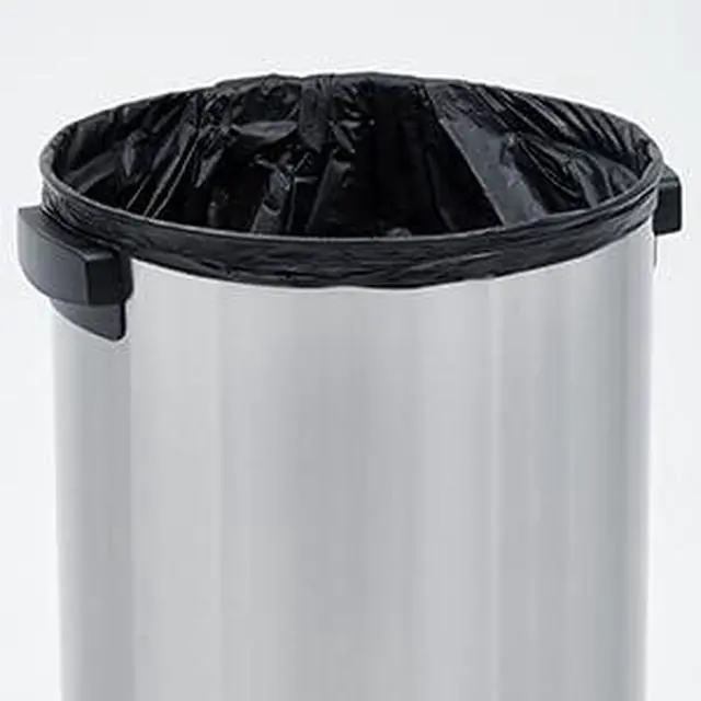 Alt view image 3 of 6 - 65 L Swing Open Trash Can, Commercial Grade Heavy Duty Brushed Stainless Steel Waste Bins, 17 gal Flip Top Lid Garbage Can, Outdoor | Home | Kitchen