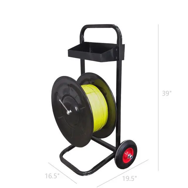 Alt view image 5 of 6 - ® Banding Strapping Cart for Steel and Poly Strapping, Fits All Core Sizes, OD up to 20" Cart dims: 16.5 * 19.5 * 39 14433-NPF