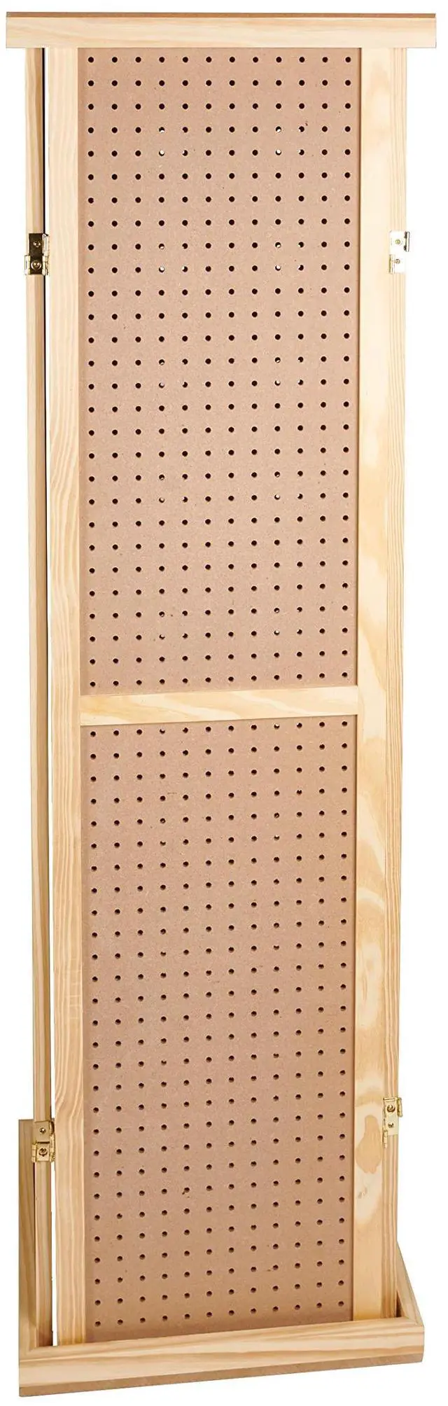 Main image of 5'H Rotating Pegboard Display Tower with Base and Top - Four-Sided Jewelry