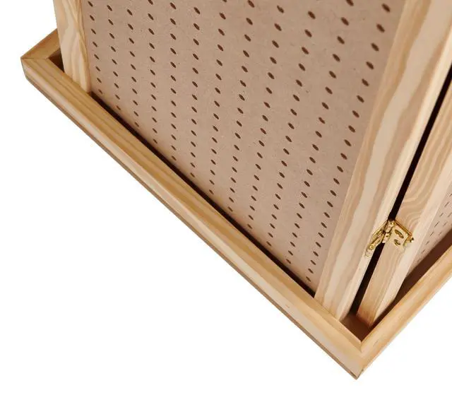 Alt view image 3 of 6 - 5'H Rotating Pegboard Display Tower with Base and Top - Four-Sided Jewelry