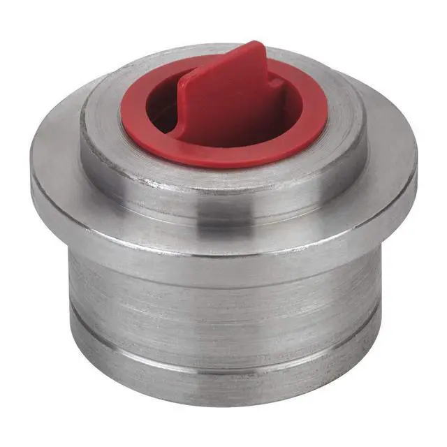 Alt view image 3 of 5 - CP1.17/1.28RD1 Center Pull Tapered Plug - OD 1.179-1.286"(29.9-32.7mm), Flange OD 1.440"(36.6mm), Len 0.750"(19.1mm) - Red LDPE (qty1500)