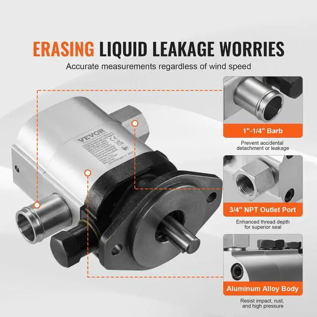 Alt view image 3 of 6 - Hydraulic Log Splitter Pump Kit, 22GPM, 2 Stage 4000PSI Aluminum Hydraulic Gear Pump, with Valve Coupling Installation Base 3/4'' NPT Outlet 3600 RPM, for Small Engine Mounting Log Splitter