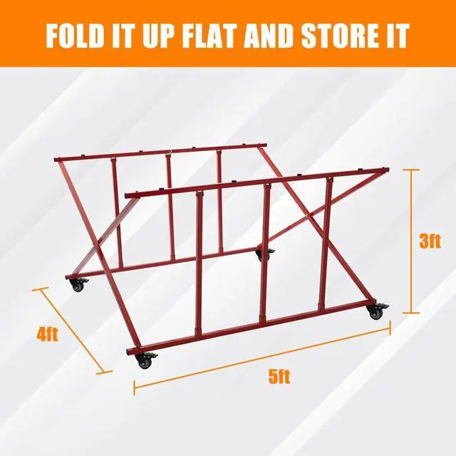Alt view image 4 of 6 - Pick Up Bed Dolly, Large Foldable Auto Body Truck Bed Cart with Wheels, Universal Pick Up Transporter Bed Cart Holds up to 800 lbs
