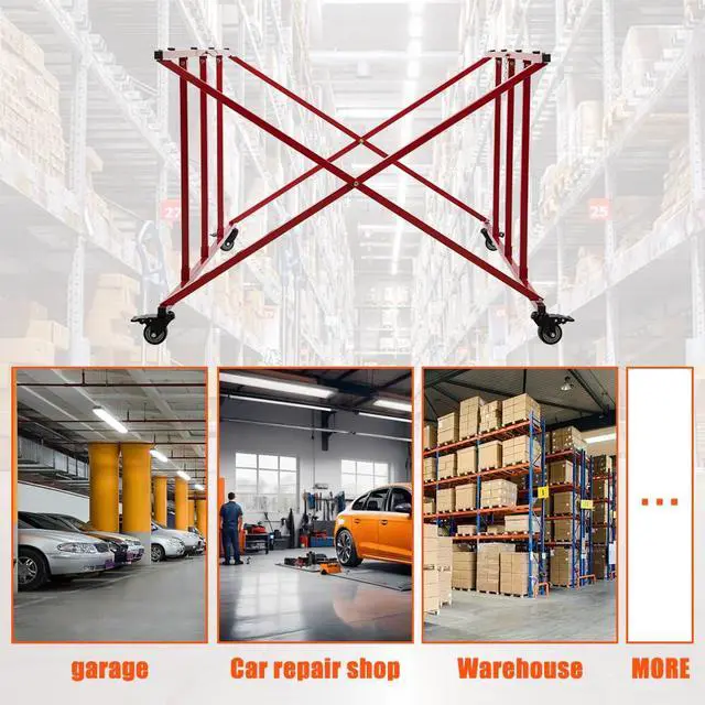 Alt view image 6 of 6 - Pick Up Bed Dolly, Large Foldable Auto Body Truck Bed Cart with Wheels, Universal Pick Up Transporter Bed Cart Holds up to 800 lbs