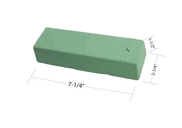 Alt view image 3 of 4 - 1lb 9oz Green Rouge Polishing Buffing Compound for Aluminum Stainless Steel Hardware (1 Box)