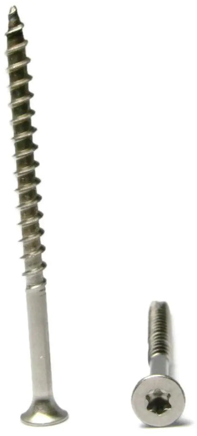 Main image of Star Drive Deck Screws 316 Stainless Steel Bugle Head Type 17 Point - #8 x 1-5/8" Qty 1000