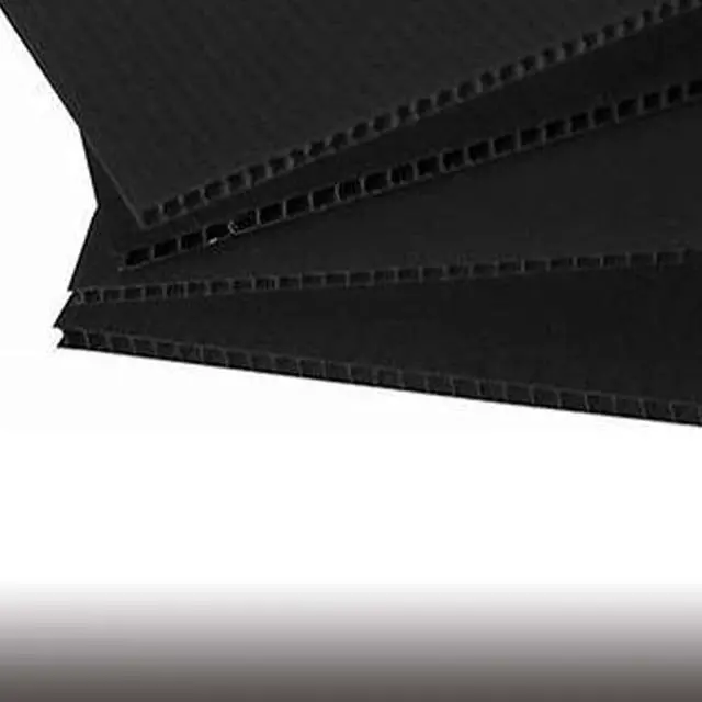 Main image of (25 Pack) Black Corrugated Plastic Sheet 24" X 36" Horizontal