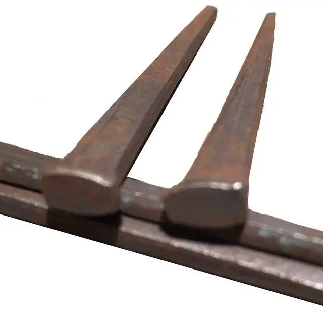 Alt view image 4 of 6 - 2.5- Antique FLOORING NAILS - Vintage rustic restoration accent nails for wood flooring, furniture, cabins, shutters & more Decorative clavos nails Distinctive old fashioned Flooring Nail-2.5 in