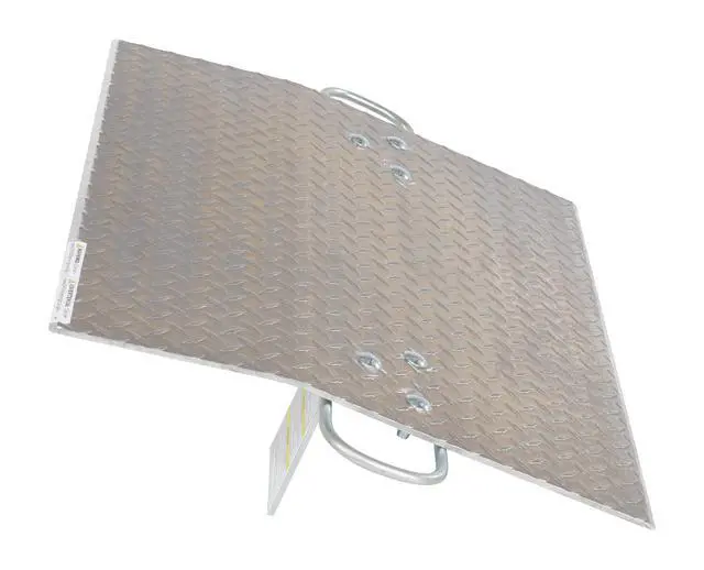 Alt view image 5 of 6 - A-3024 Hand Truck Dock Plate, Aluminum, 500-lb. Capacity, 24" Length, 30" Usable Width, 1/4" Thick