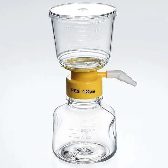 Main image of Disposable Bottle Top Aspirator System, SFCA Membrane, 0.22 um, 250mL, autoclave: 12/CS
