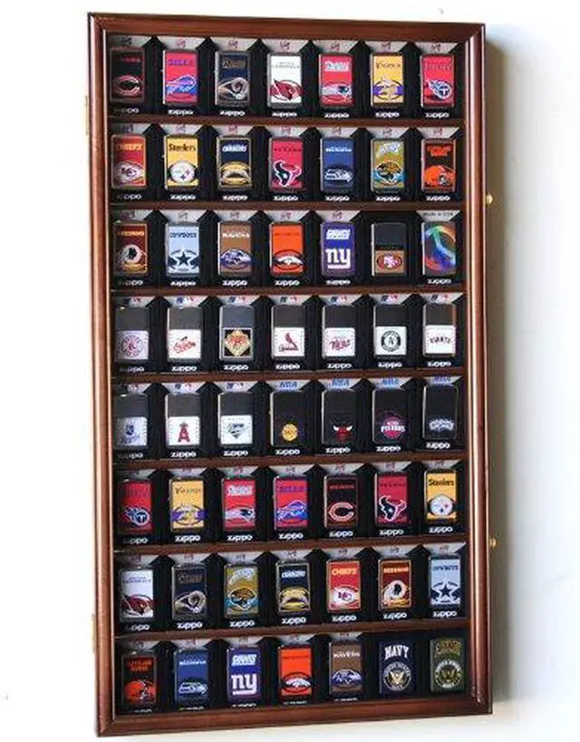 Alt view image 3 of 6 - 56 Zippo Lighter Display Case Cabinet Holder Rack for displaying in Retail Box