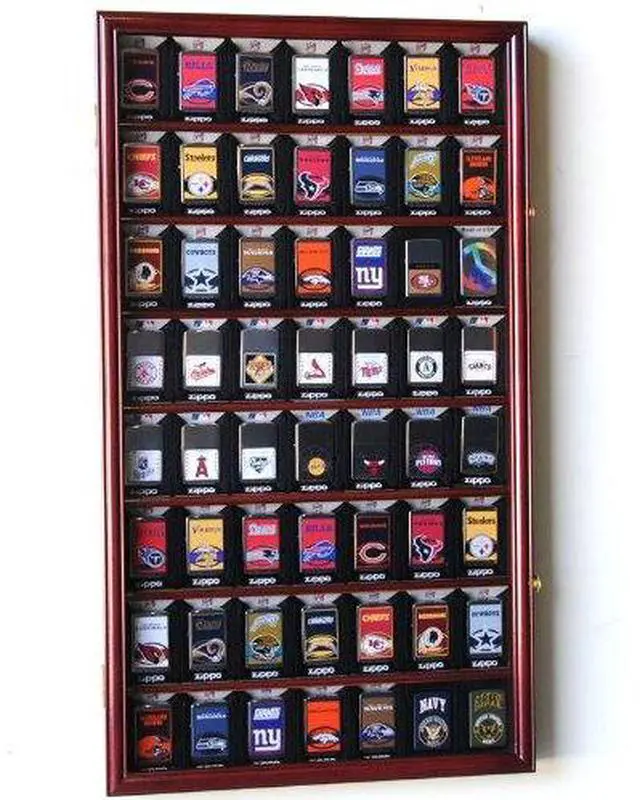 Alt view image 3 of 6 - 56 Zippo Lighter Display Case Cabinet Holder Rack for displaying in Retail Box