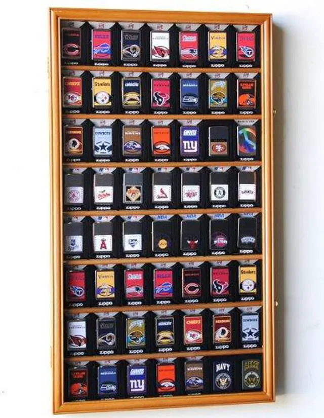 Alt view image 2 of 6 - 56 Zippo Lighter Display Case Cabinet Holder Rack for displaying in Retail Box