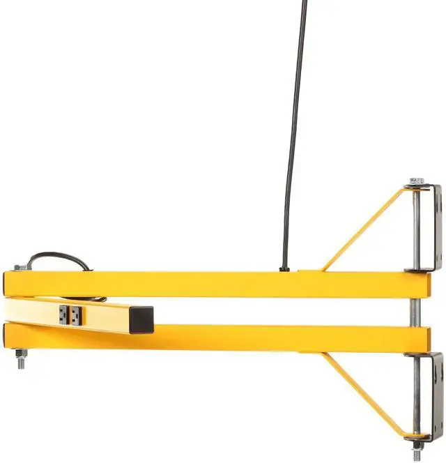 Main image of TPI Corporation 40-LDA Loading Dock Arm 40" Reach Dual Square 1-1/2 inch Steel Tubing, 120V, with Two Embedded outlets, Safety Yellow
