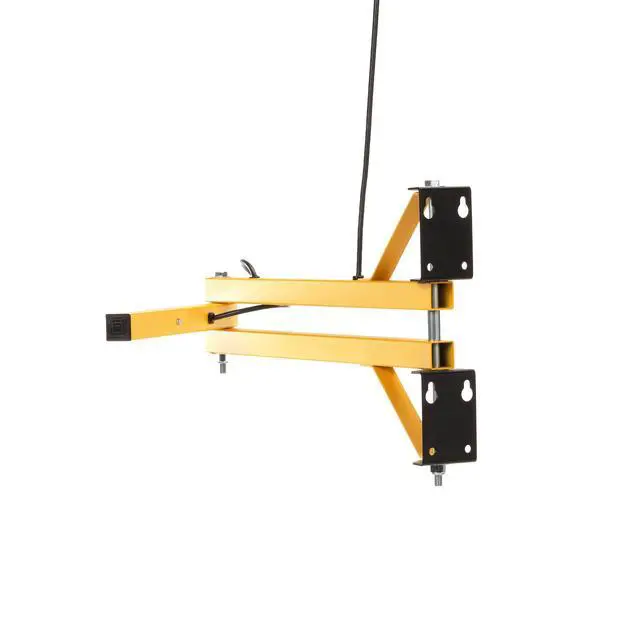 Alt view image 2 of 6 - TPI Corporation 40-LDA Loading Dock Arm 40" Reach Dual Square 1-1/2 inch Steel Tubing, 120V, with Two Embedded outlets, Safety Yellow