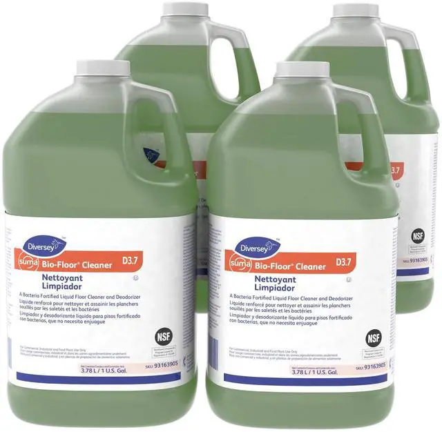 Main image of SUMA 93163905 Bio Floor Cleaner, Beneficial Bacteria with Residual Cleaning Effect, Concentrate, 1-Gallon (Pack of 4)