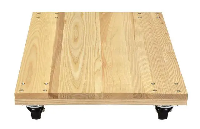 Alt view image 3 of 5 - HDOS-2436-9 Solid Deck Hardwood Dolly with Hard Rubber Casters, 900 lbs Capacity, 36" Length x 24" Width x 5-1/2" Height