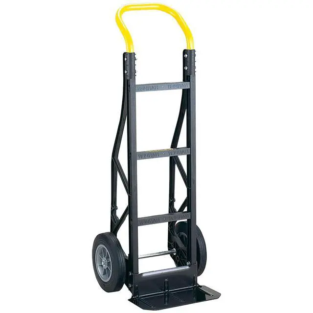Alt view image 2 of 6 - Trucks Flat Free 600 Pound Capacity Heavy-Duty Nylon Frame Hand Truck Dolly Cart with Steel Handle for Warehouses, Offices & Construction Site