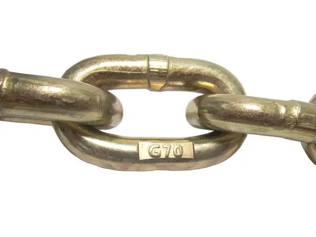 Alt view image 4 of 6 - 1/2 Inch x 20 FT Grade 70 Binder Chain with Clevis Grab Hooks | G70 Transport Tow Chain - 11,300 Lbs Working Load Limit | Premium Cargo Control for Flatbed Truck and Trailer | Logging