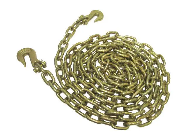 Alt view image 6 of 6 - 1/2 Inch x 20 FT Grade 70 Binder Chain with Clevis Grab Hooks | G70 Transport Tow Chain - 11,300 Lbs Working Load Limit | Premium Cargo Control for Flatbed Truck and Trailer | Logging