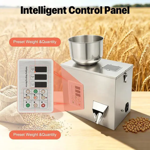 Alt view image 5 of 6 - Automatic Weighing Filling Machine, 1-100g Adjustable Weighing Filler with 2-5s/Bag and 0.2g Accuracy, 180W Automatic Packing Machine for Coffee, Tea, Grain (1-100g)