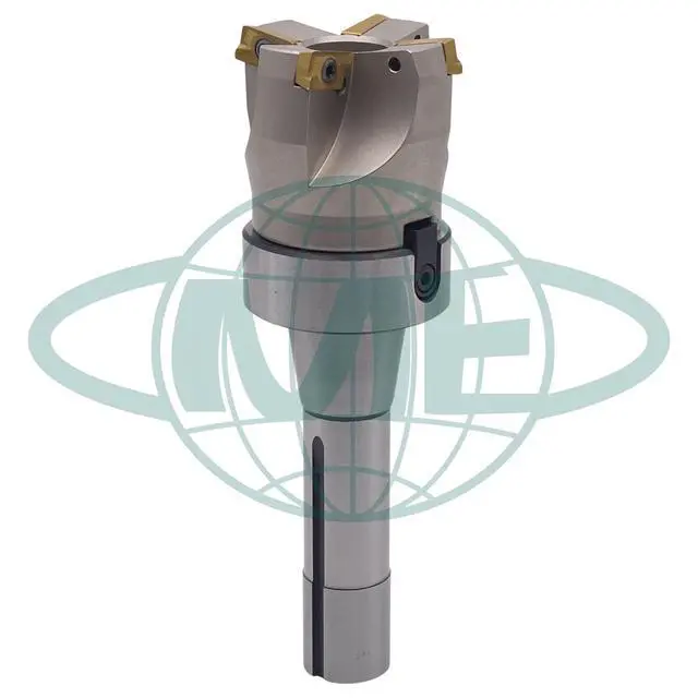 Alt view image 4 of 5 - CME 2" 75° Indexable Face Mill w/ R8 Arbor, APKT1604 Inserts Included, 4 Flutes
