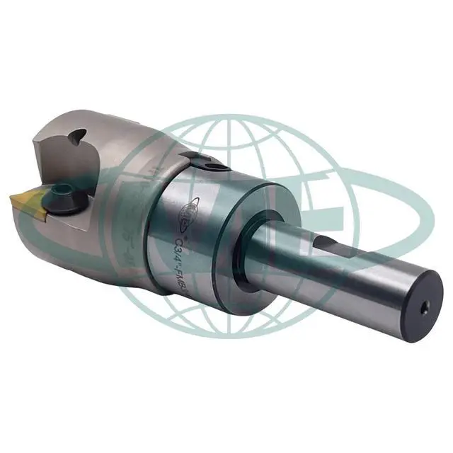 Alt view image 3 of 5 - CME 2" 90° Indexable Face Mill w/ 3/4" Weldon Shank Arbor, TPG322 Inserts Included, 3 Flutes