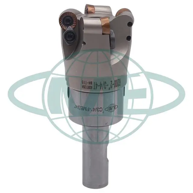 Alt view image 4 of 5 - CME 2" 90° Indexable Face Mill w/ 3/4" Weldon Shank Arbor, RCKT1204 Inserts Included, 4 Flutes