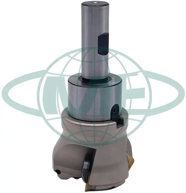 Alt view image 5 of 5 - CME 2" 45° Indexable Face Mill w/ 3/4" Weldon Shank Arbor, SEAN42 Inserts Included, 3 Flutes