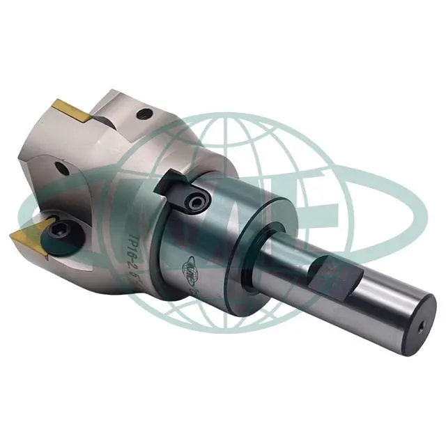 Alt view image 3 of 5 - CME 2-1/2" 90° Indexable Face Mill w/ 3/4" Weldon Shank Arbor, TPG322 Inserts Included, 4 Flutes