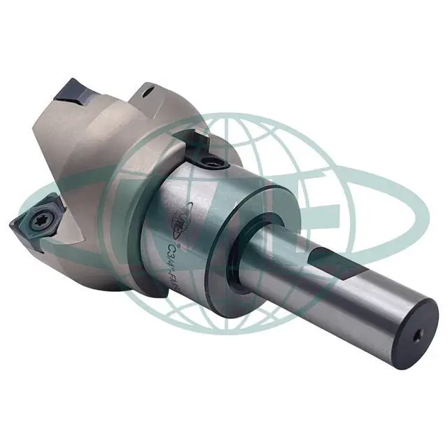Alt view image 3 of 5 - CME 2-1/2" 90° Indexable Face Mill w/ 3/4" Weldon Shank Arbor, WNMG080616 Inserts Included, 4 Flutes