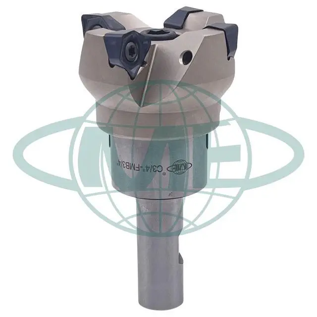 Alt view image 4 of 5 - CME 2-1/2" 90° Indexable Face Mill w/ 3/4" Weldon Shank Arbor, WNMG080616 Inserts Included, 4 Flutes
