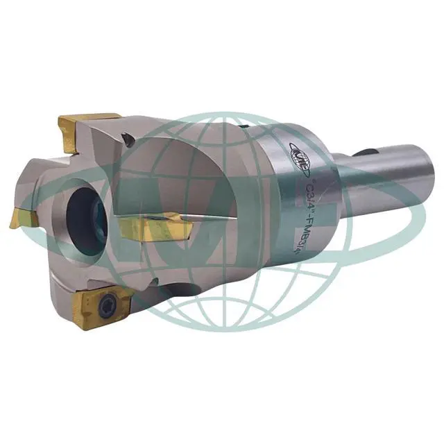 Alt view image 2 of 5 - CME 2" 90° Indexable Face Mill w/ 3/4" Weldon Shank Arbor, APKT1604 Inserts Included, 4 Flutes