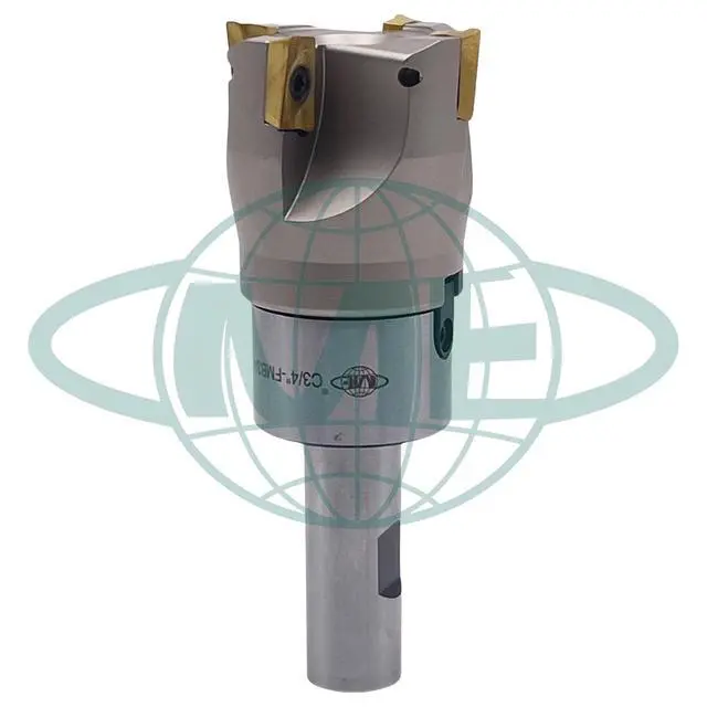 Alt view image 4 of 5 - CME 2" 90° Indexable Face Mill w/ 3/4" Weldon Shank Arbor, APKT1604 Inserts Included, 4 Flutes
