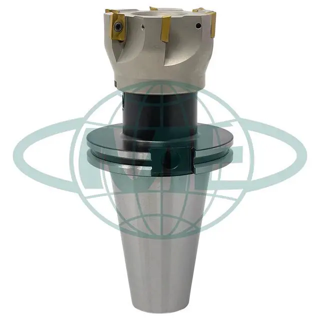 Alt view image 4 of 6 - CME 3" 90° Indexable Face Mill w/ CAT50 Arbor, APKT1604 Inserts Included, 6 Flutes