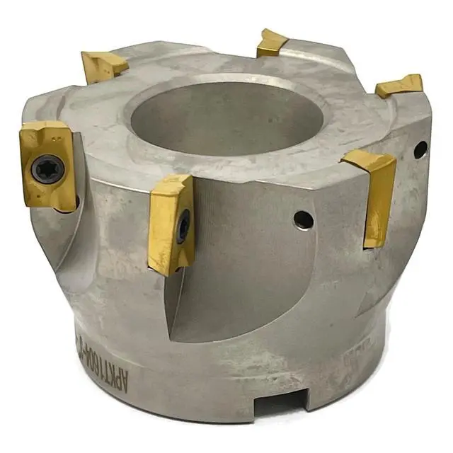 Alt view image 5 of 6 - CME 3" 90° Indexable Face Mill w/ CAT50 Arbor, APKT1604 Inserts Included, 6 Flutes