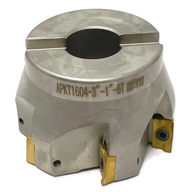 Alt view image 6 of 6 - CME 3" 90° Indexable Face Mill w/ CAT50 Arbor, APKT1604 Inserts Included, 6 Flutes