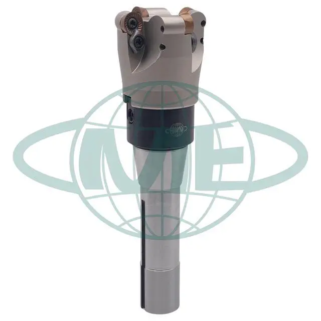 Alt view image 4 of 5 - CME 2" 90° Indexable Face Mill w/ R8 Arbor, RCKT1204 Inserts Included, 4 Flutes