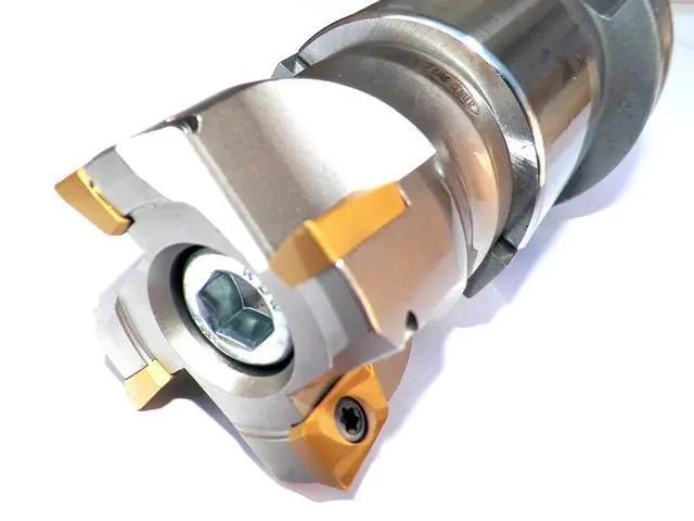 Alt view image 3 of 4 - 2" Face Shell Mill Cutter 90 Degree 4 Flutes CAT40 Face Milling Cutter W Inserts