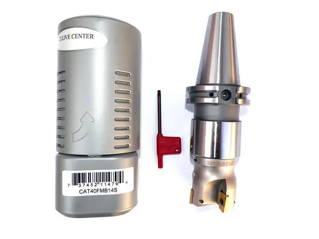 Alt view image 4 of 4 - 2" Face Shell Mill Cutter 90 Degree 4 Flutes CAT40 Face Milling Cutter W Inserts