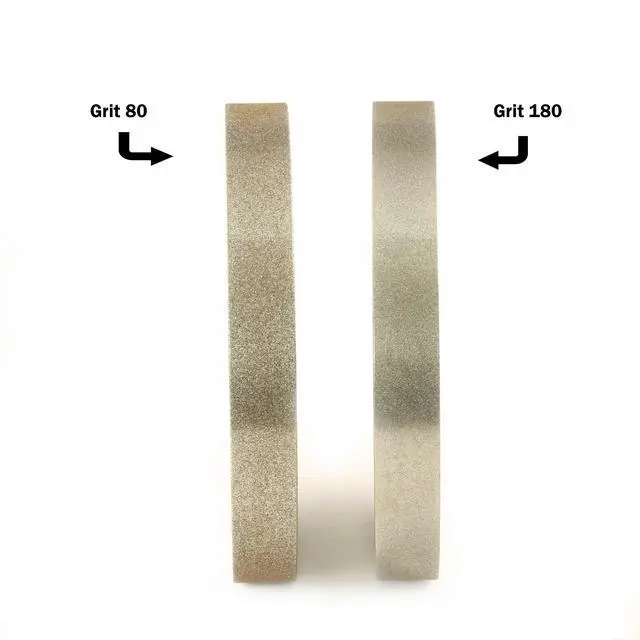 Alt view image 2 of 2 - 8" CBN Grinding Wheel, 80 Grit, 1.0" Wide, 5/8" Bore, for Sharpening High Speed Steel Tools