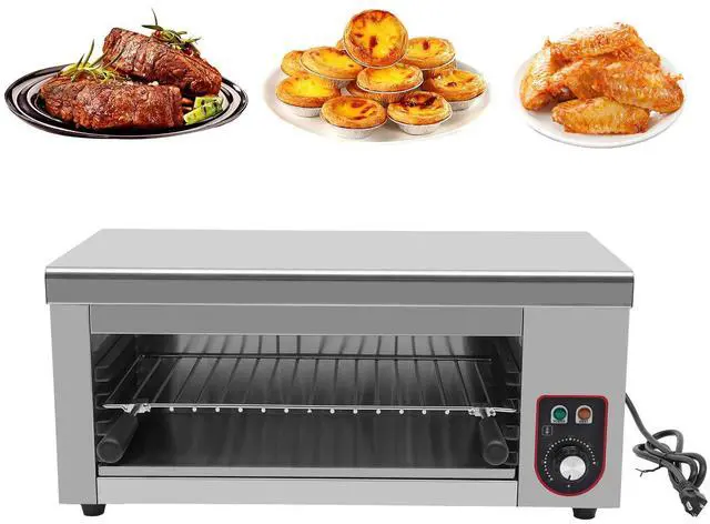 Main image of 1500W Electric Cheese Melter Grill, 110V Commercial Salamander Broiler Stainless Steel Cheese Melter Machine Countertop Salamander Broiler For Melt Cheese, Toast Sandwiches, Grill Steaks