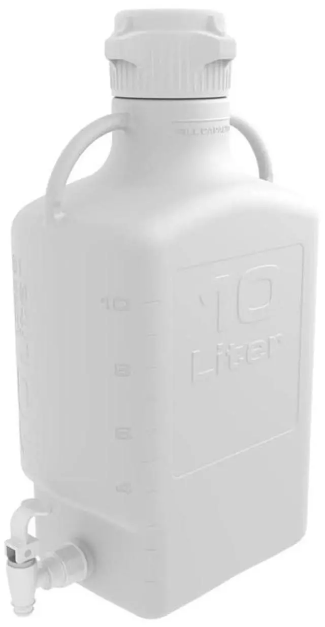 Main image of 152-2211-OEM EZgrip HDPE Space Saving Carboy with Leakproof Spigot, 83mm VersaCap, 10L Capacity