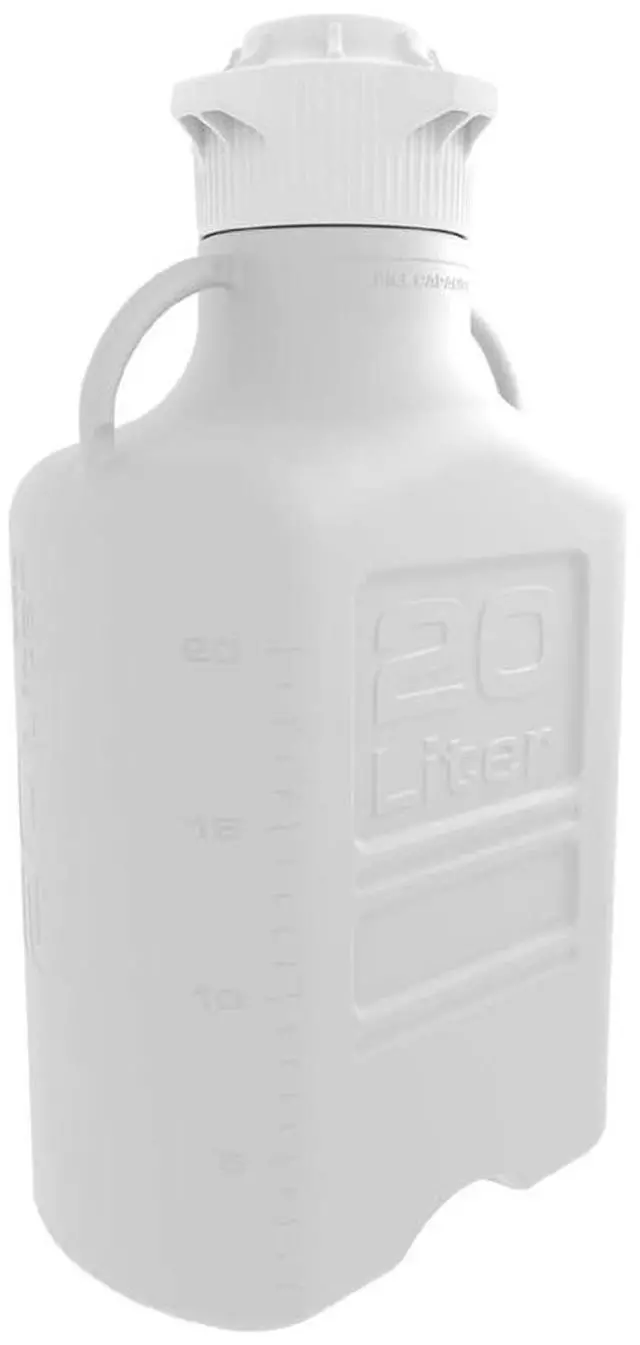 Main image of 1198H93EA EZgrip Autoclavable Polypropylene Space Saving Carboy with Wide Mouth 120mm VersaCap, 20L Capacity