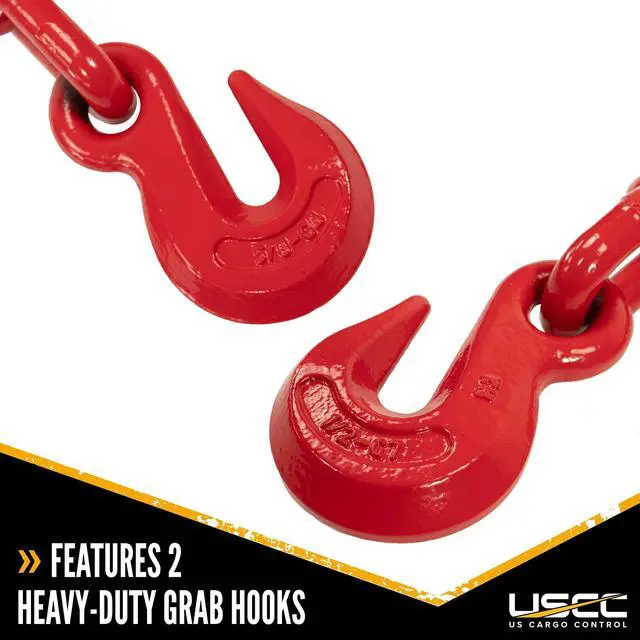 Alt view image 2 of 6 - Heavy Duty Ratchet Load Binder for 1/2" Grade 70 Chain (Working Load Limit: 13,000lb), 2-Pack