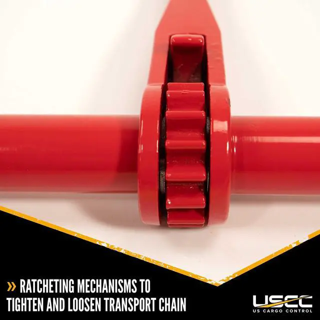 Alt view image 4 of 6 - Heavy Duty Ratchet Load Binder for 1/2" Grade 70 Chain (Working Load Limit: 13,000lb), 2-Pack