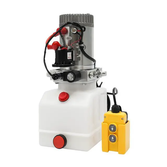 Alt view image 3 of 6 - 4.23 Quart Hydraulic Electric Pump 3KW 12V DC Single Acting Hydraulic Driven Pump Valve Hydraulic Power Pack Unit Hydrafore Pump with Oil Tank for Dump Truck Car Lifting Remote Control