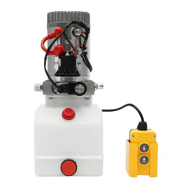 Alt view image 4 of 6 - 4.23 Quart Hydraulic Electric Pump 3KW 12V DC Single Acting Hydraulic Driven Pump Valve Hydraulic Power Pack Unit Hydrafore Pump with Oil Tank for Dump Truck Car Lifting Remote Control