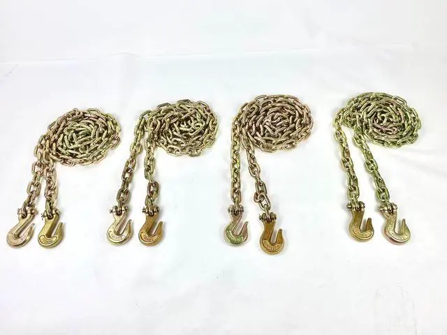 Main image of 3/8" Chains x 10ft with Clevis Grab Hooks (4 Pack)