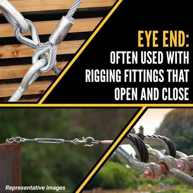 Alt view image 4 of 6 - 1-1/4 Inch x 18 Inch Jaw and Eye Galvanized Turnbuckle, Working Load Limit 15,200 Pounds, Uses: Tower, Suspension, Mining, Rigging, Tensioning